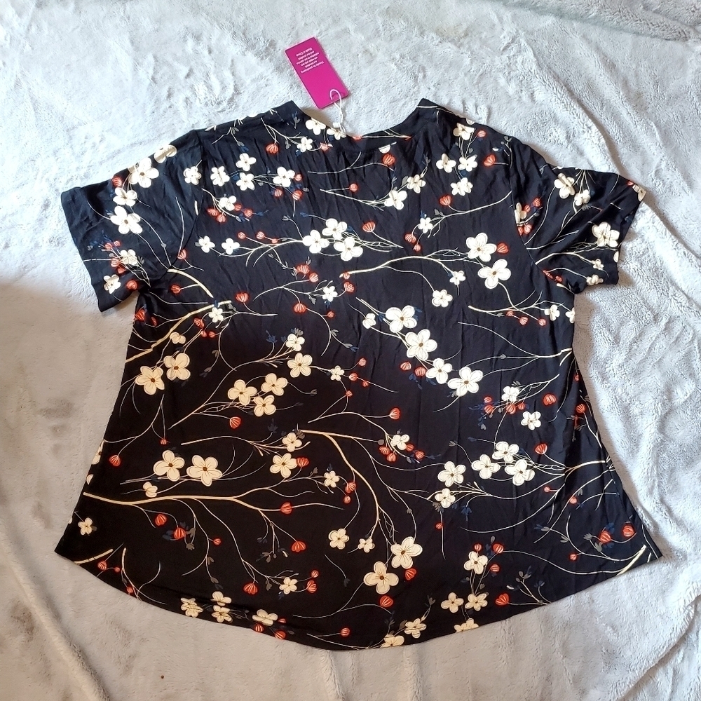 Bestbee Floral Blouse Top Size 3X NWT - Picture 2 of 5